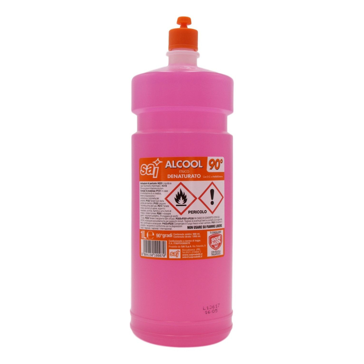 Alcool denaturato 90° sai – 1000 cc Foto prodotto